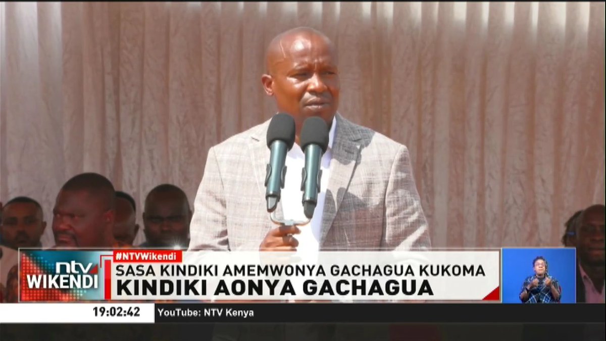Kindiki Aonya Gachagua: Naibu Rais Kindiki amemwonya Rigathi Gachagua dhidi ya kuzunguka mlimani ili sambaratisha umoja wa mlima Kenya. #NTVWikendi Nicholas Wambua