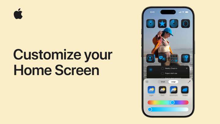 Create a Home Screen that’s uniquely you. 🤩 In iOS 18, you can customize your Home Screen in all-new ways. Here’s how.
