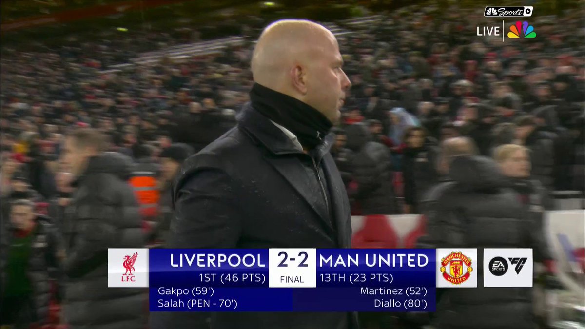 "What a great advert for the game." A sensational second half ends with the points shared between Liverpool and Man United.