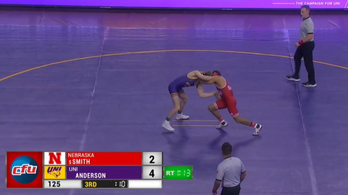 WE'RE JUST GETTING STARTED!!! Trever Anderson upsets No. 5 Caleb Smith in a 5-2 decision for his second top-five win of his career! #PantherTrain | #EverLoyal