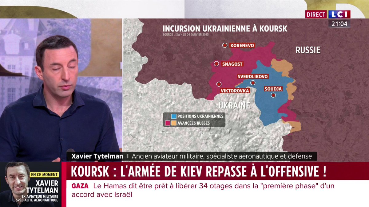 Koursk : "Les Ukrainiens ont progressé de 2,5 kms en profondeur. C'est très largement supérieur à ce que faisaient les Russes dans le passé. C'est un basculement." déclare Xavier Tytelman (Xavier Tytelman) ▶️ ✦ Margot Haddad ✦