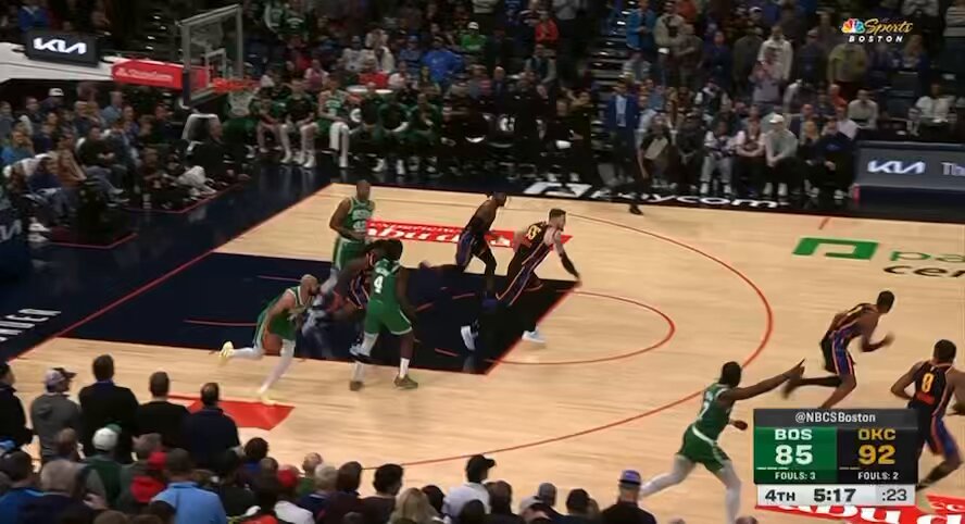 SHAI WITH THE BLOCK &amp; LOB TO IHART ON THE OTHER END