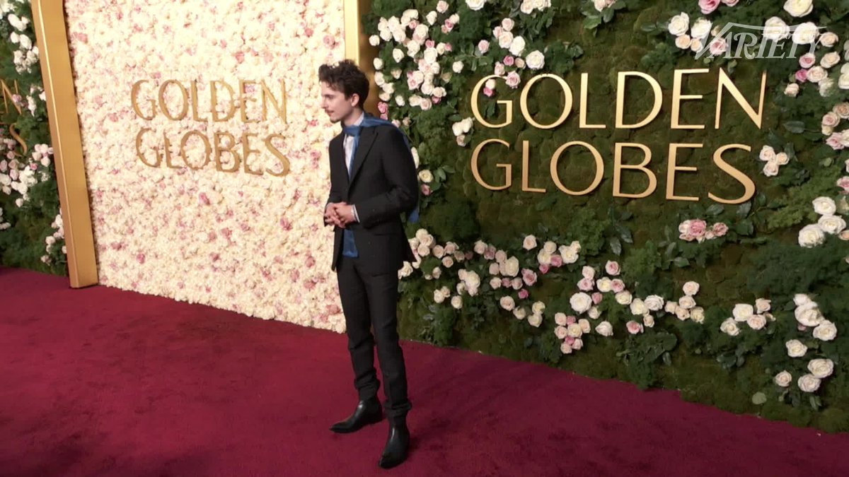 Timothée Chalamet at the Golden Globes.
