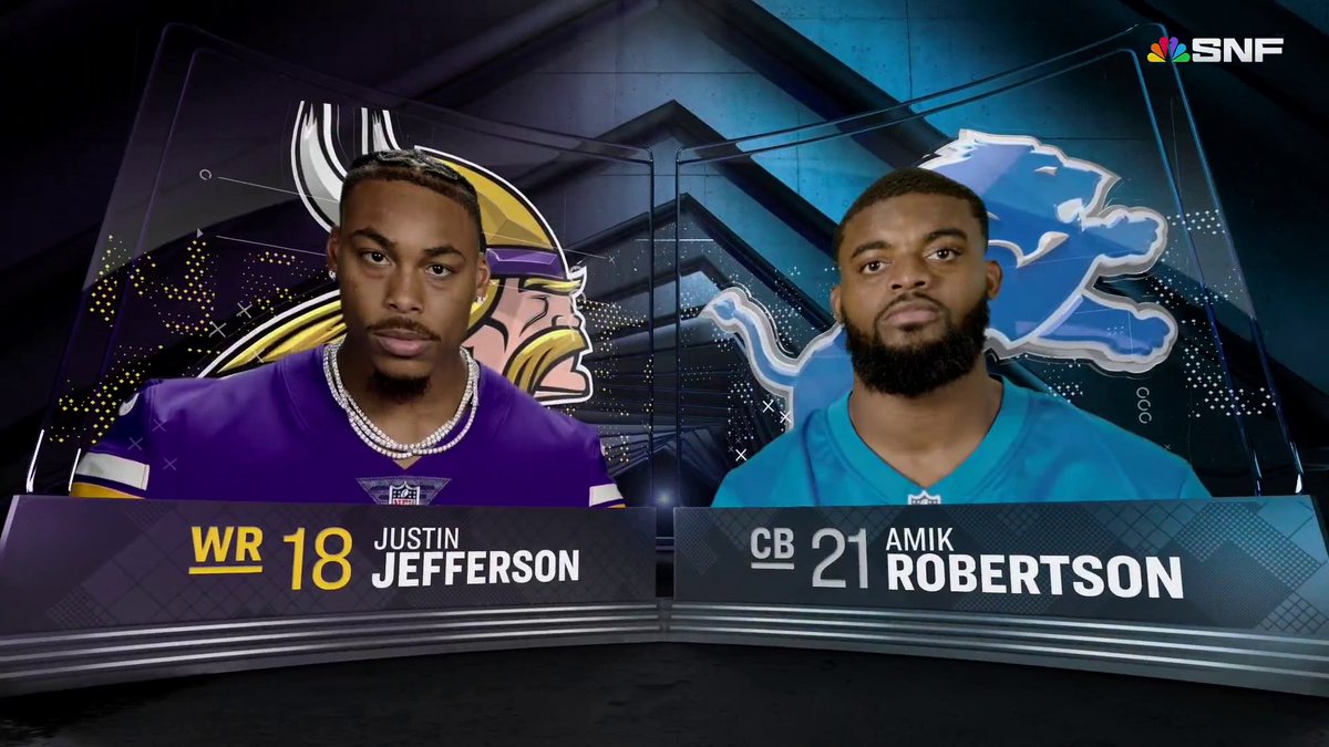 Amik Robertson vs. Justin Jefferson hasn’t disappointed on the biggest stage. #NextGenStats powered by @AWSCloud.