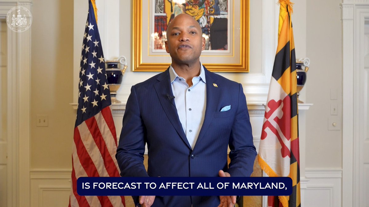 I have declared a State of Emergency in Maryland in preparation for the incoming winter storm. For alerts, text "MdReady" to 211-631. Stay warm, stay safe, and let's take care of each other, Maryland.