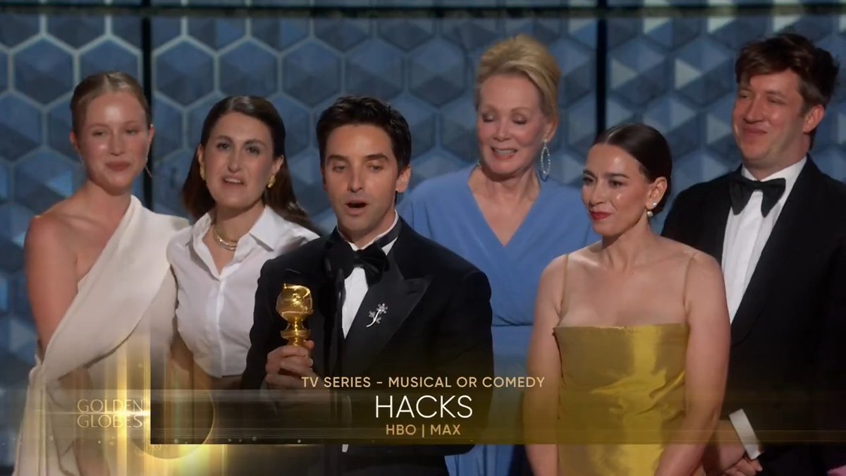 Let's go, Hacks! 👏 Congrats on your big win for Best Musical/Comedy Series! #GoldenGlobes