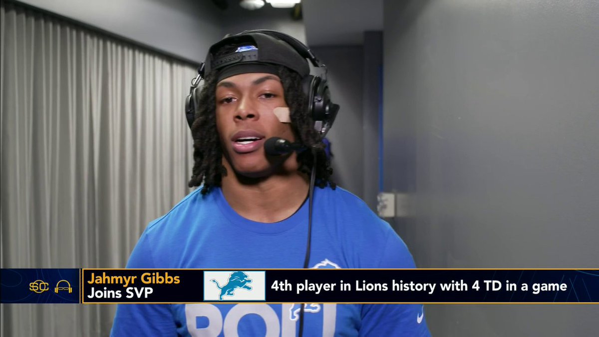 Jahmyr Gibbs tells Scott Van Pelt how big the bye week will be for Detroit after clinching the No. 1 seed in the NFC: