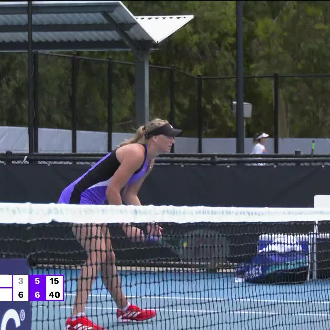 Perfectly in sync ✨ Ashlyn Krueger and Jessie Pegula defeat Hsieh/Ostapenko 6-3, 7-5 to move into the next round. #AdelaideTennis