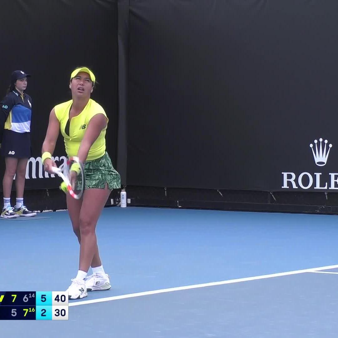 “C’MOOOOON!” 💥 A big roar from Heather Watson after winning her qualifying opener 🎥 #AusOpen