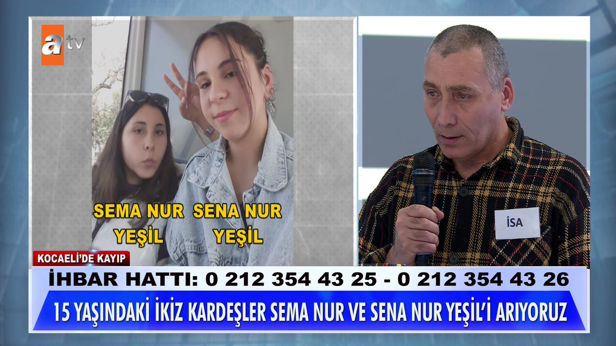 15 yaşındaki ikiz kardeşler Sema Nur ve Sena Nur Yeşil aranıyor... #MügeAnlıİleTatlıSert #MügeAnlı atv