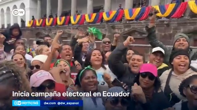 Arranca la campaña electoral en #Ecuador La campaña para los comicios generales en Ecuador comenzó en medio de la lucha contra bandas criminales y pugnas de poder en el gobierno del presidente Daniel Noboa, favorito para lograr la reelección en febrero. /ab