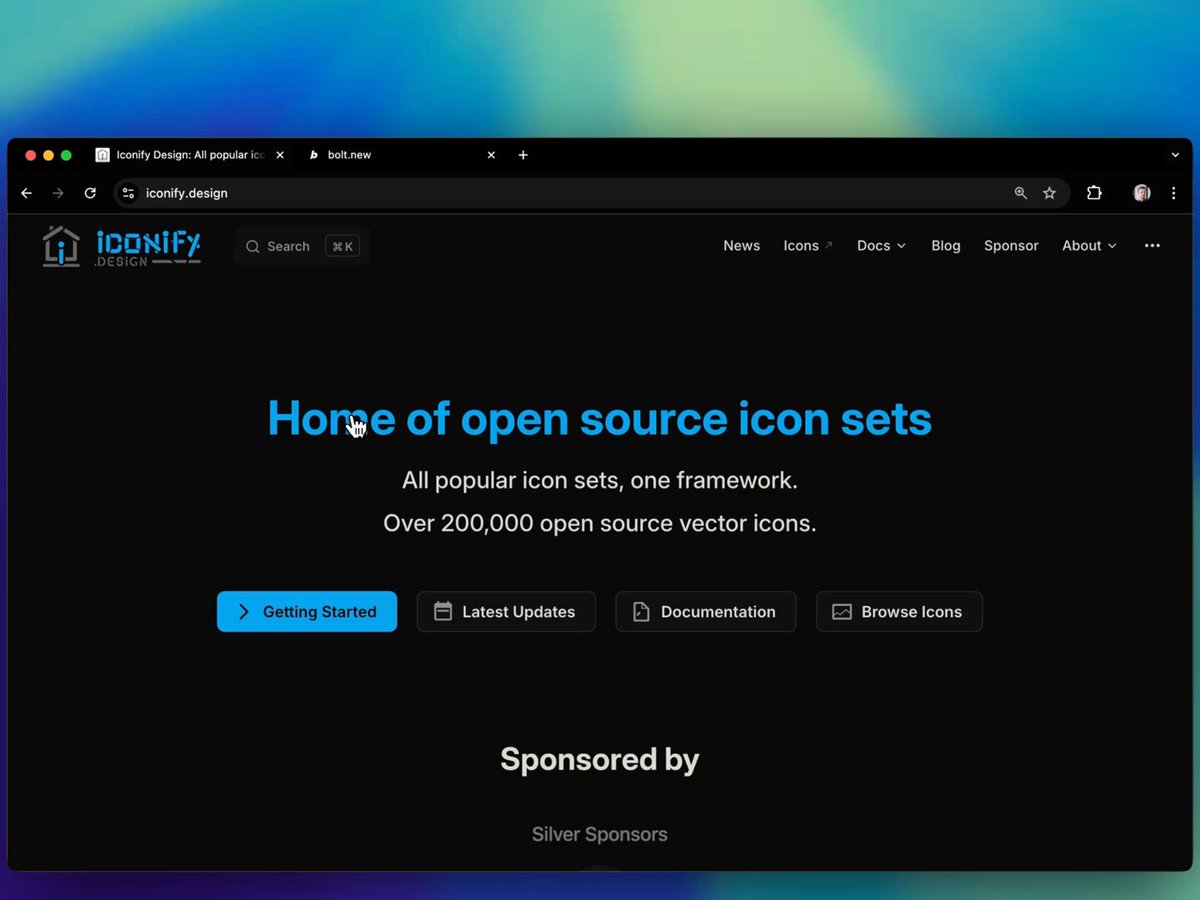 If you're care about icons in your app and you don't know Iconify, you're missing out. 1️⃣ Go to iconify․design 2️⃣ Find the perfect icon and copy it's name, 3️⃣ Ask Bolt to "use the [icon name] from iconify" 4️⃣ Spread the word so everyone can have this superpower