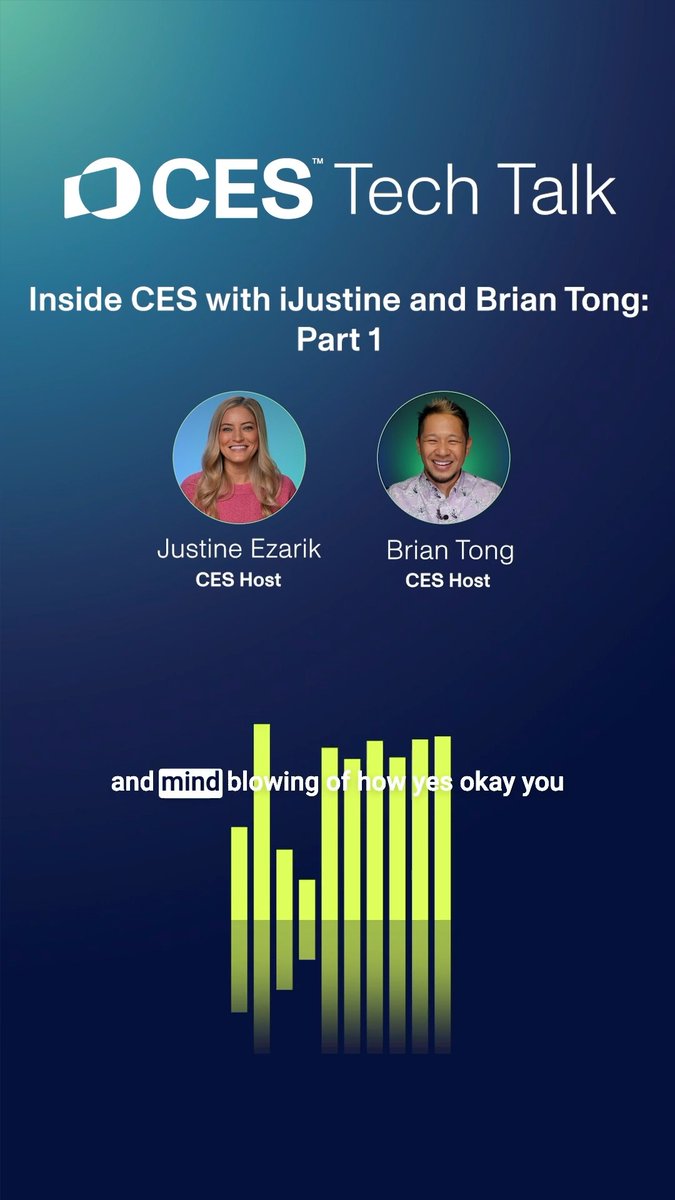 CES 2025 has begun and you won't want to miss it! Check out part 1 of this 3-part series featuring CES hosts, iJustine and Brian Tong as they DIVE IN to exciting innovation trends. Listen here: