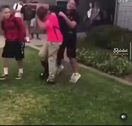 Bully at school starts punching new student then gets jumped by another student at school and gets beat up