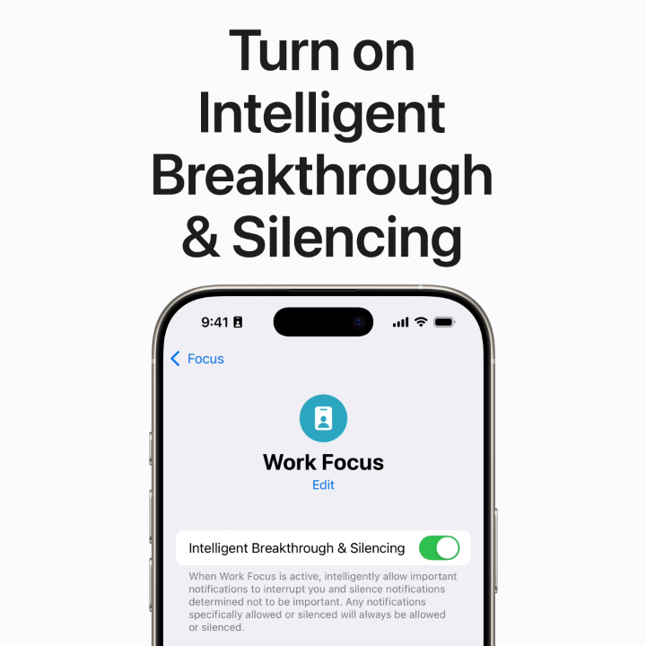 With #AppleIntelligence, you can turn on Focus and still be sure you’ll get important notifications. Here’s how to use Intelligent Breakthrough & Silencing on supported devices with iOS 18.1.