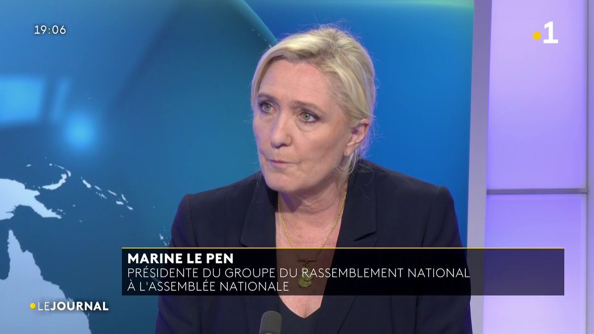 Marine Le Pen était l’invitée du journal