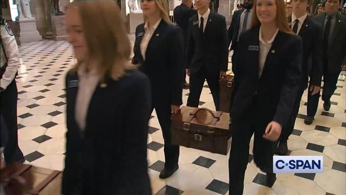 Boxes containing Electoral College Certificates on their way to the U.S. House Chamber.