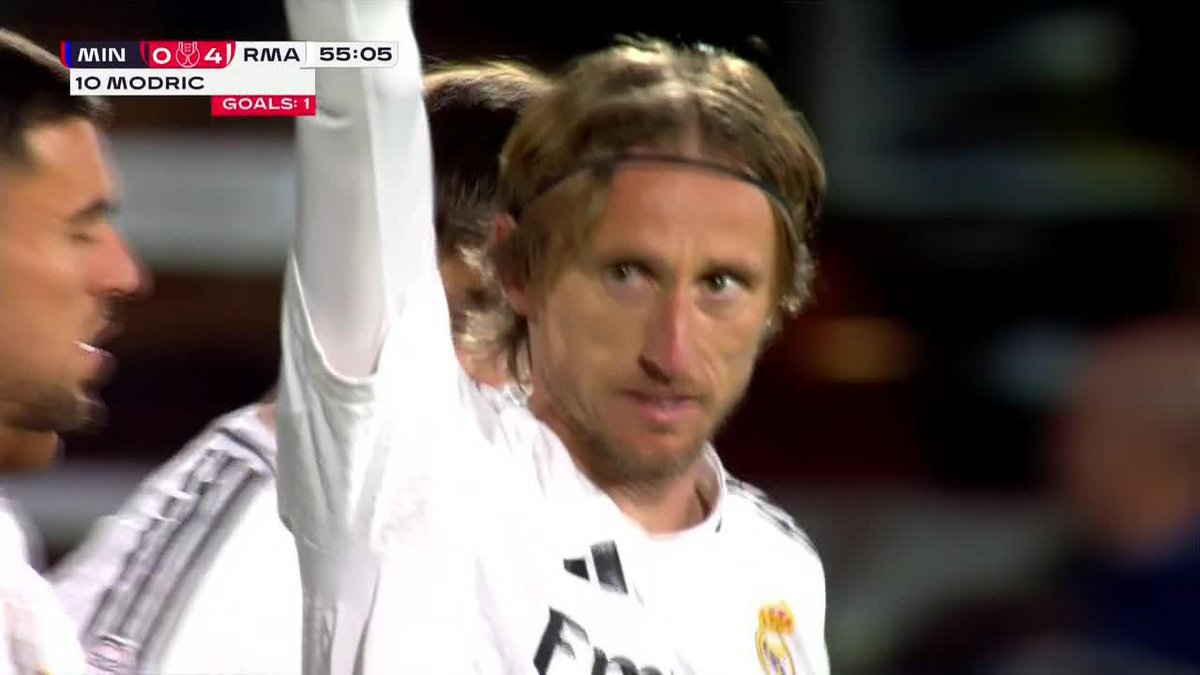 LUKA MODRIC SCORES HIS FIRST EVER GOAL IN THE COPA DEL REY! 4-0 REAL MADRID 👏
