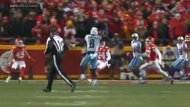 Mariota throws. Revis deflects. Mariota catches it for a TD! 🔥 Can't believe it's been seven years since this happened in the Wild Card Round. #NFLPlayoffs (Jan. 6, 2018)