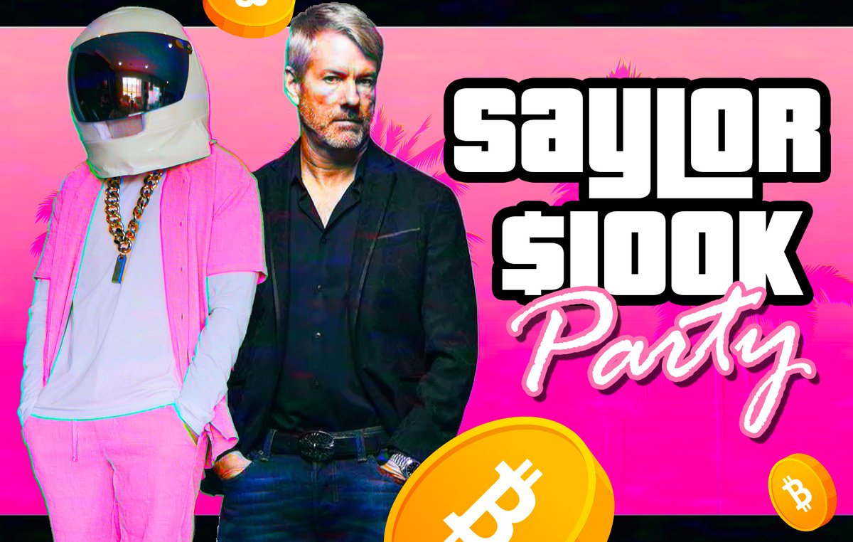 Michael @Saylor hosted the best Bitcoin party of all time and I was invited to DJ 😇 Celebrating $100k Bitcoin in Miami, NYE 2024. The vibes were off the chart 🧡 Song: Lil Bubble - Going Up (feat. Michael Saylor)