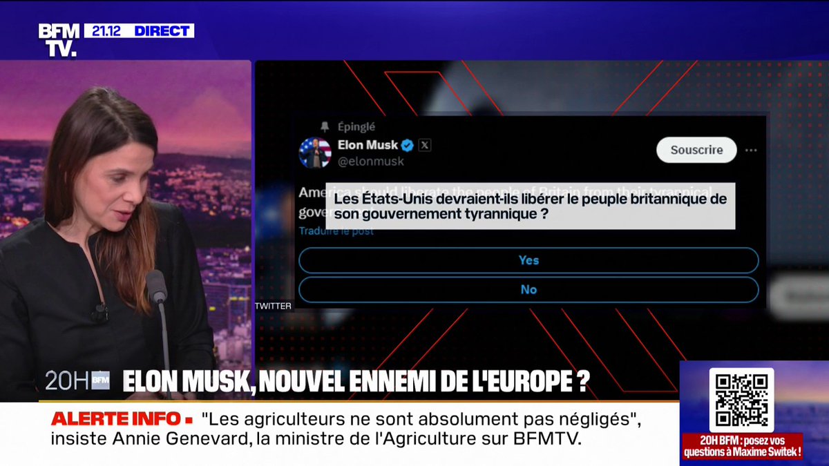 LE CHOIX DU 20H - Elon Musk, nouvel ennemi de l'Europe?