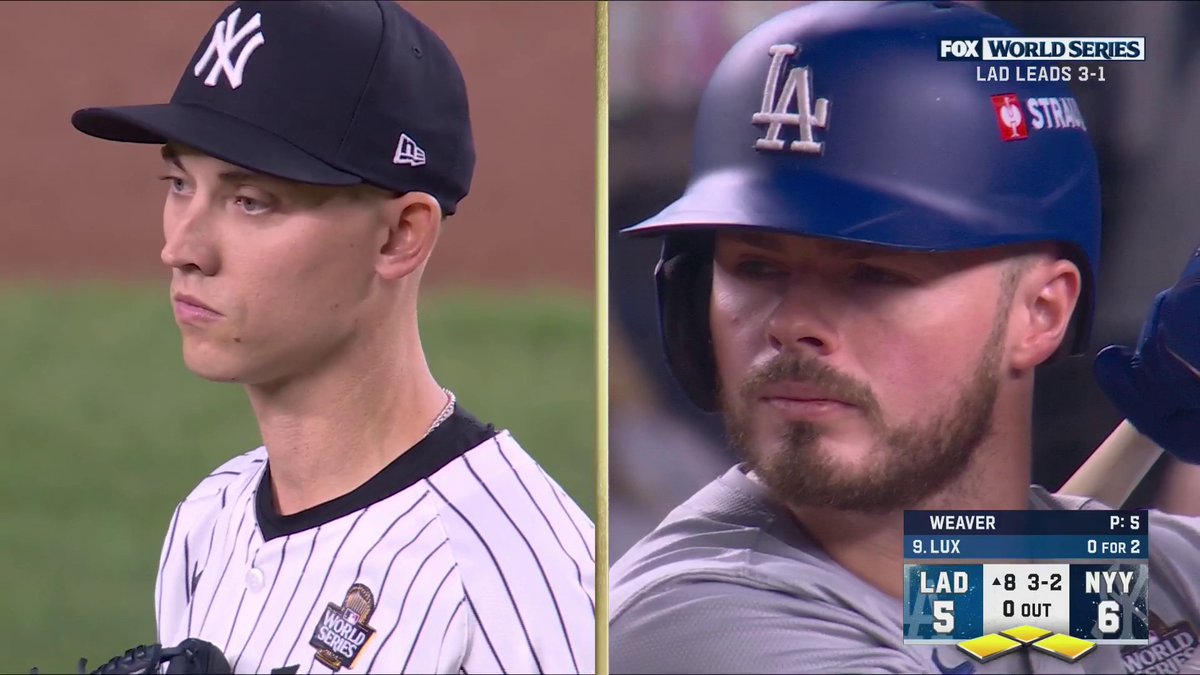Gavin Lux’s last at-bat in a Dodgers uniform. He hit the game-tying sacrifice fly in the 8th inning of World Series Game 5. The Dodgers took the lead two batters later, and the rest is history. A nice lasting image for Lux in Los Angeles.