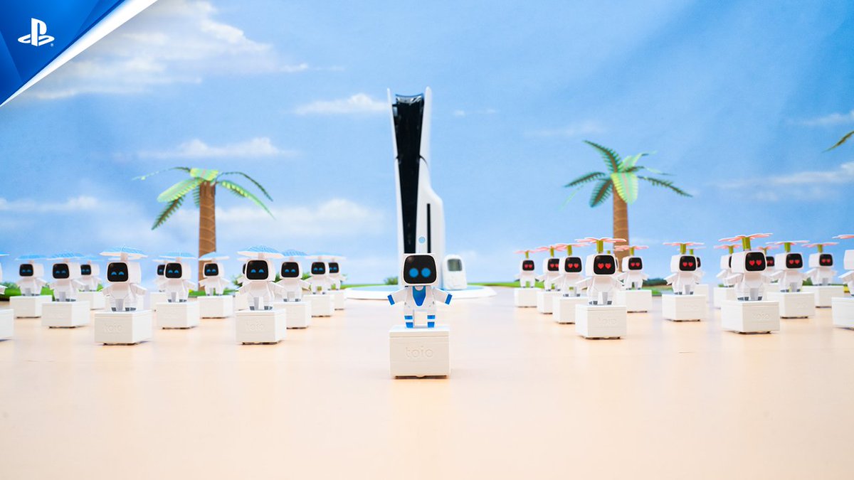 アストロと仲間たちがゲームを飛び出してダンシング!? ロボットトイ #toio 開発チームが本気で「toio」約50台を同時多台数制御で動かしてみました。 CGの使用は一切なし! アストロたちの渾身のダンスと年始のご挨拶をご覧ください! #アストロボット #toio