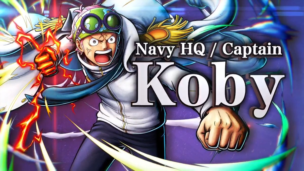 New Character ■Navy HQ / Captain Koby Dark Element / Attacker "I'll Just Have to Make Do!!!" and Combo Skill "I'll Live Up to Expectations!!!" are long-range charge attacks! Use "Honesty Impact" when an ally is KO'd for increased power and deal huge damage! #BountyRush