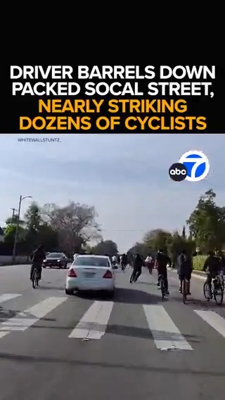 An aggressive driver in a Mercedes-Benz speeds through a Mid-City street, nearly striking dozens of bikers who took over the road. Rob Hayes with new video as cyclists appear to attack the car involved in the roadway rampage. Tonight at 11 from ABC7