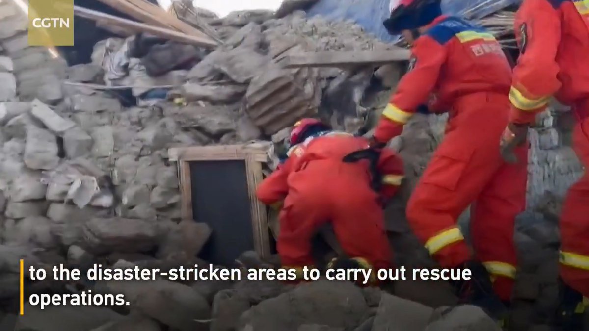 Watch: Footage from M6.8 earthquake in SW China's Xizang #earthquake #Xizang