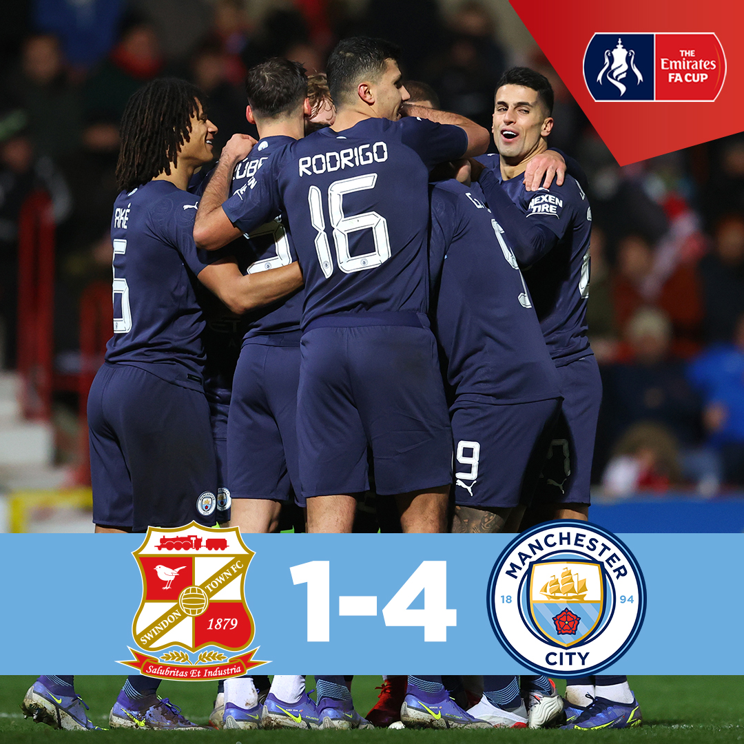 #OnThisDay: Swindon 1-4 #ManCity [2022] ⚽️ [78'] Harry McKirdy - ⚽️ [14'] Bernardo Silva ⚽️ [28'] Gabriel Jesus ⚽️ [59'] Ilkay Gündogan ⚽️ [82'] Cole Palmer
