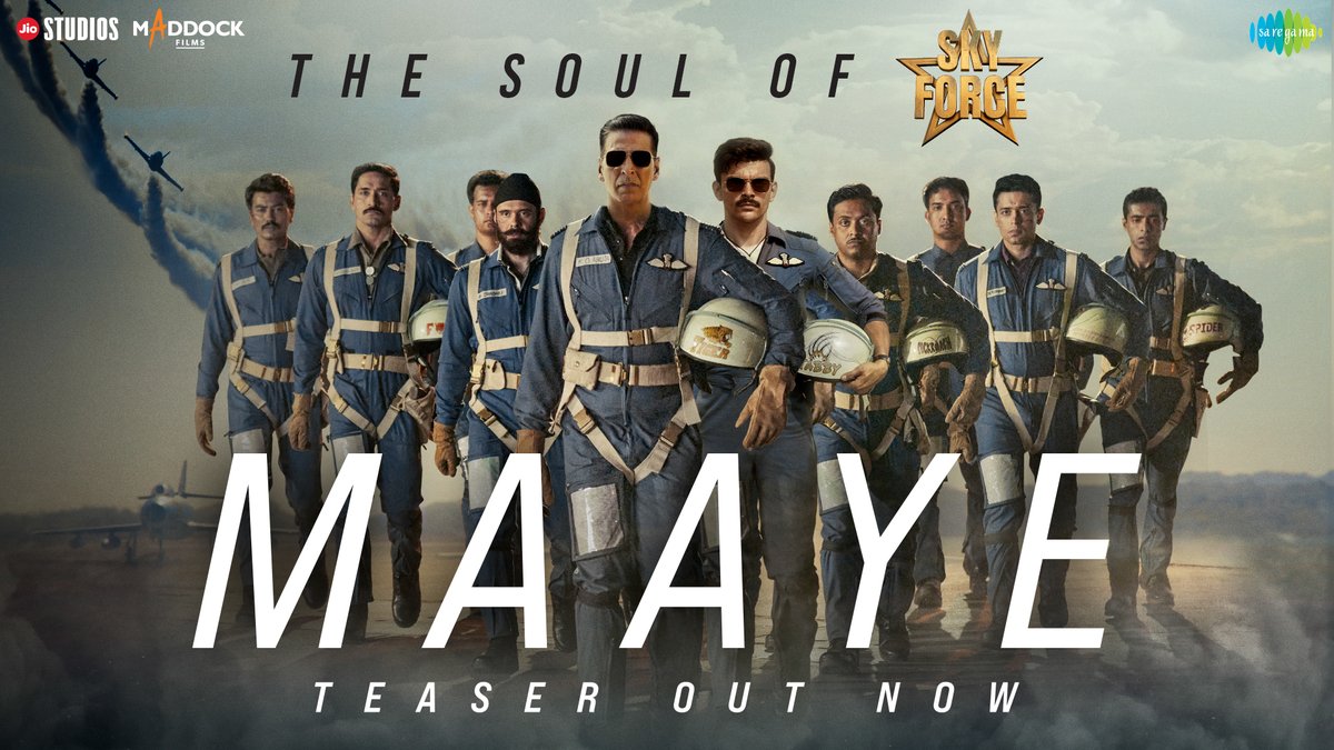 Maaye - An ode to the bravehearts who gave it all to defend their motherland. 🇮🇳 Presenting #Maaye, The Anthem of Heroes, out tomorrow. #SkyForce releasing in cinemas this Republic Week, on 24th January 2025.