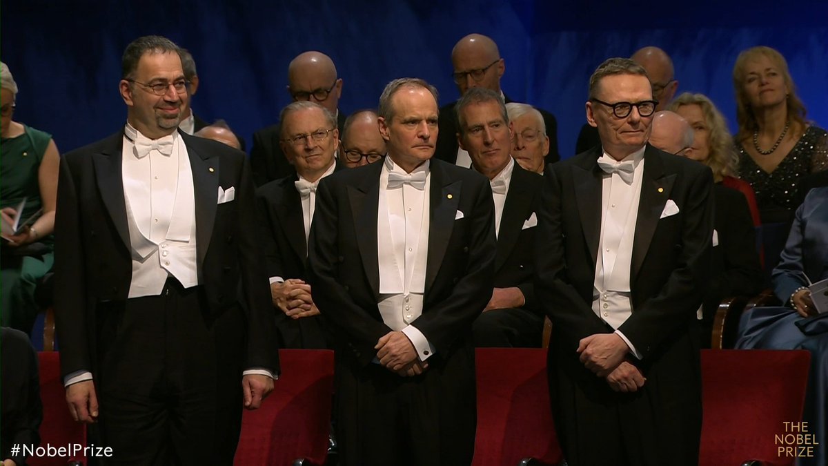 Congratulations to the 2024 economic sciences laureates! Watch the very moment Daron Acemoglu, Simon Johnson and James A. Robinson received their prize diplomas and medals. #NobelPrize