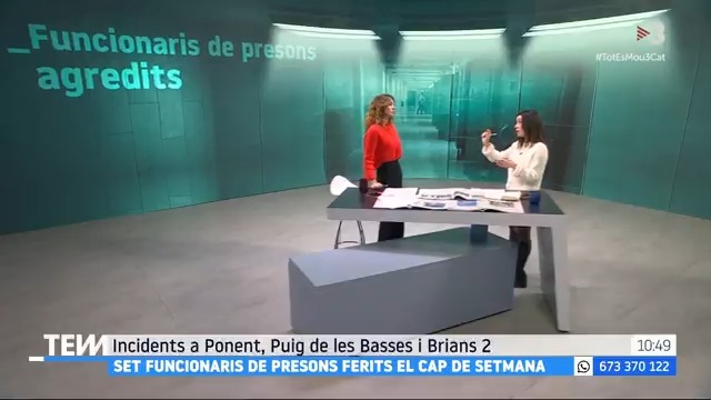 🔴 Set funcionaris de presons, ferits el cap de setmana. Els fets han tingut lloc a les presons de Ponent, Puig de les Basses i Brians 2. #TotEsMou3Cat ▶