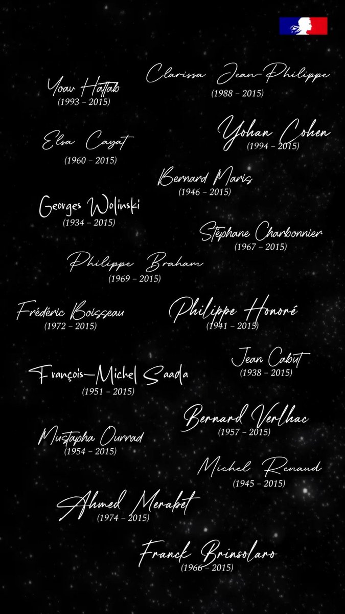Il y a 10 ans, une série d'attaques terroristes s'est déroulée entre les 7 et 9 janvier en France. Nous n'oublions pas les victimes de ces attentats.