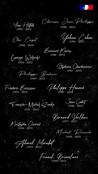 10 years ago, a series of terrorist attacks occurred between 7 and 9 January in France. Let us not forget the victims of these attacks.