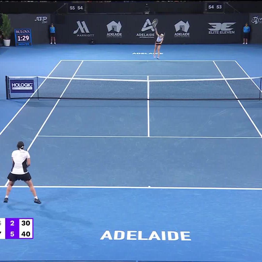 Beast mode = On(s) 🔥 Impressive display from Ons Jabeur to get the better of Collins 7-6(6), 6-2! #AdelaideTennis
