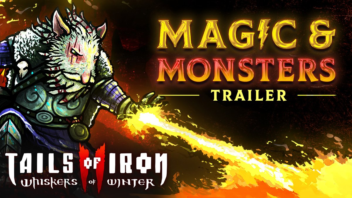 Spellcasting arrives for the first time ever in Tails of Iron 2! Witness the power of the Elementa in the all-new ‘Magic & Monsters’ trailer. Out 28th January, wishlist & pre-order now (links below).