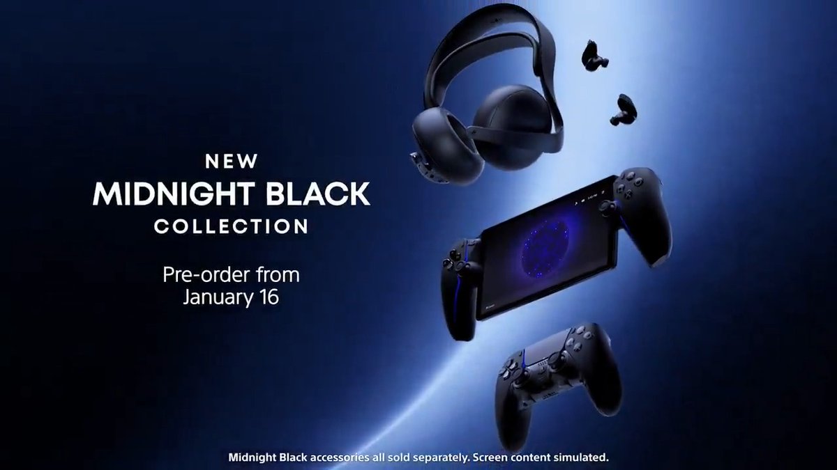 PlayStation has revealed new Midnight Black accessory collection, including new controller, headset, PS5 plates, and more.