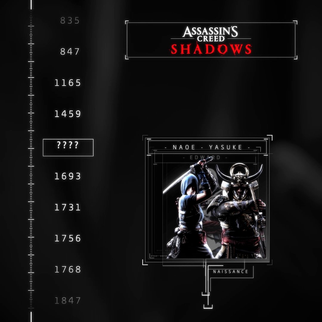 Avant la sortie d'Assassin's Creed Shadows, voici un petit rappel sur la chronologie de nos personnages 🦅