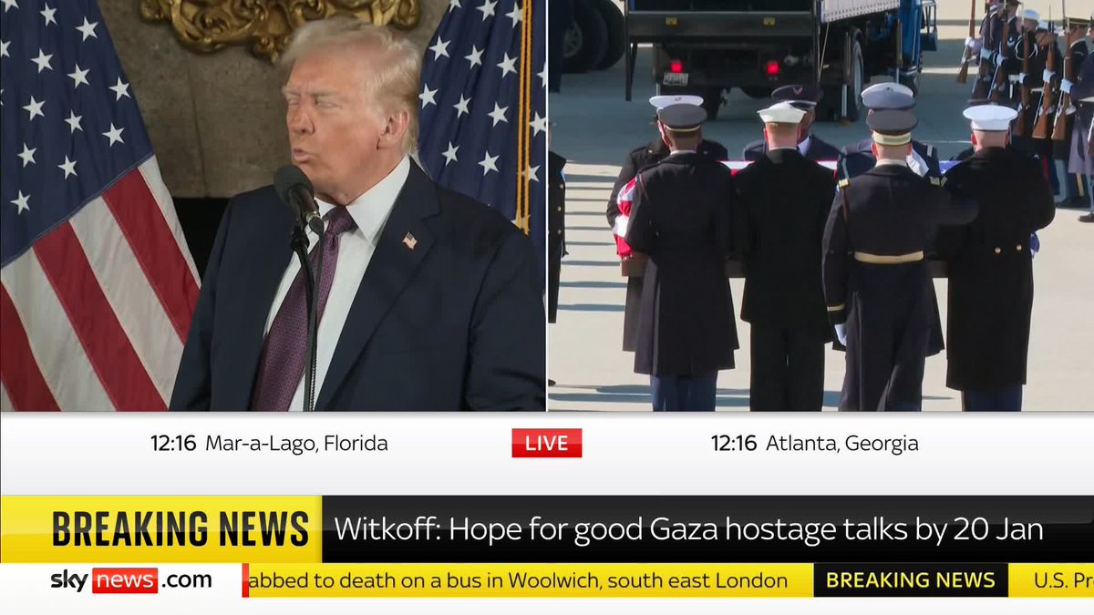 "We need Greenland for national security purposes." Trump argues 'Denmark should give it up for the free world' as you can see Russian and Chinese ships "all around". He adds 'I would tariff Denmark at a high level' if Greenland votes to join the US