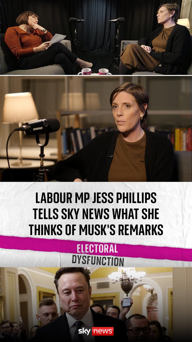 "It's a ridiculous statement." In an interview with Sky's Beth Rigby, safeguarding minister Jess Phillips responds to Elon Musk accusing her of being a "rape genocide apologist" over a row on grooming gangs.