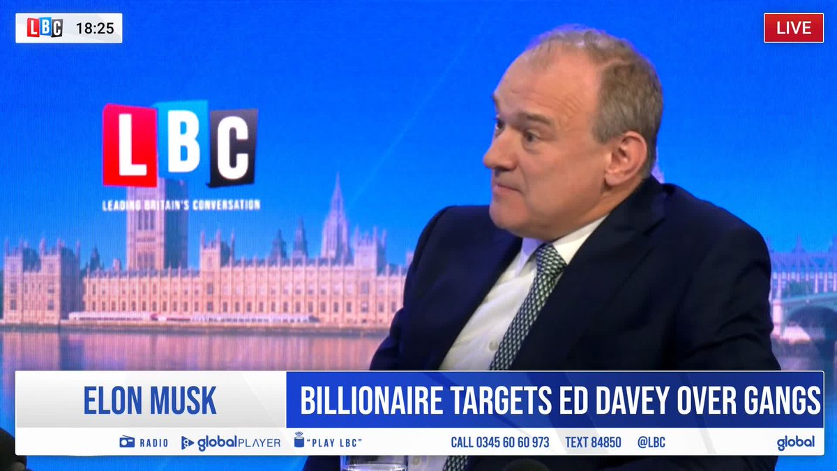After Elon Musk labelled Ed Davey a ‘snivelling cretin’, the Lib Dem leader tells Andrew Marr that he’s not 'worried' about the billionaire’s sharp tongue. Instead he is bothered about Musk’s calls to "overthrow" the UK’s democratically elected government.
