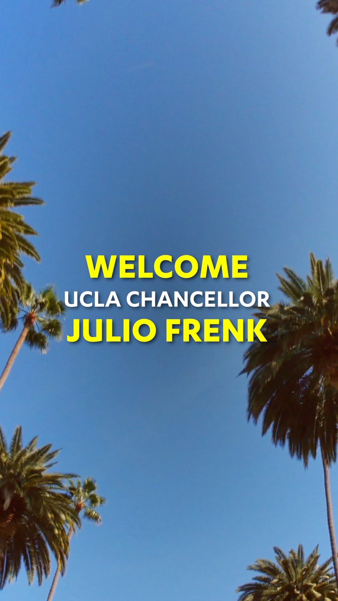 Welcome to UCLA, Chancellor Julio Frenk! Our Bruin community is thrilled to have you at the helm. 🐻💛💙 @uclachancellor