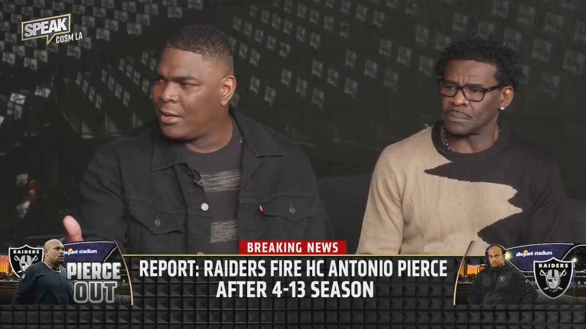 .Keyshawn Johnson reacts to the Raiders firing Antonio Pierce.