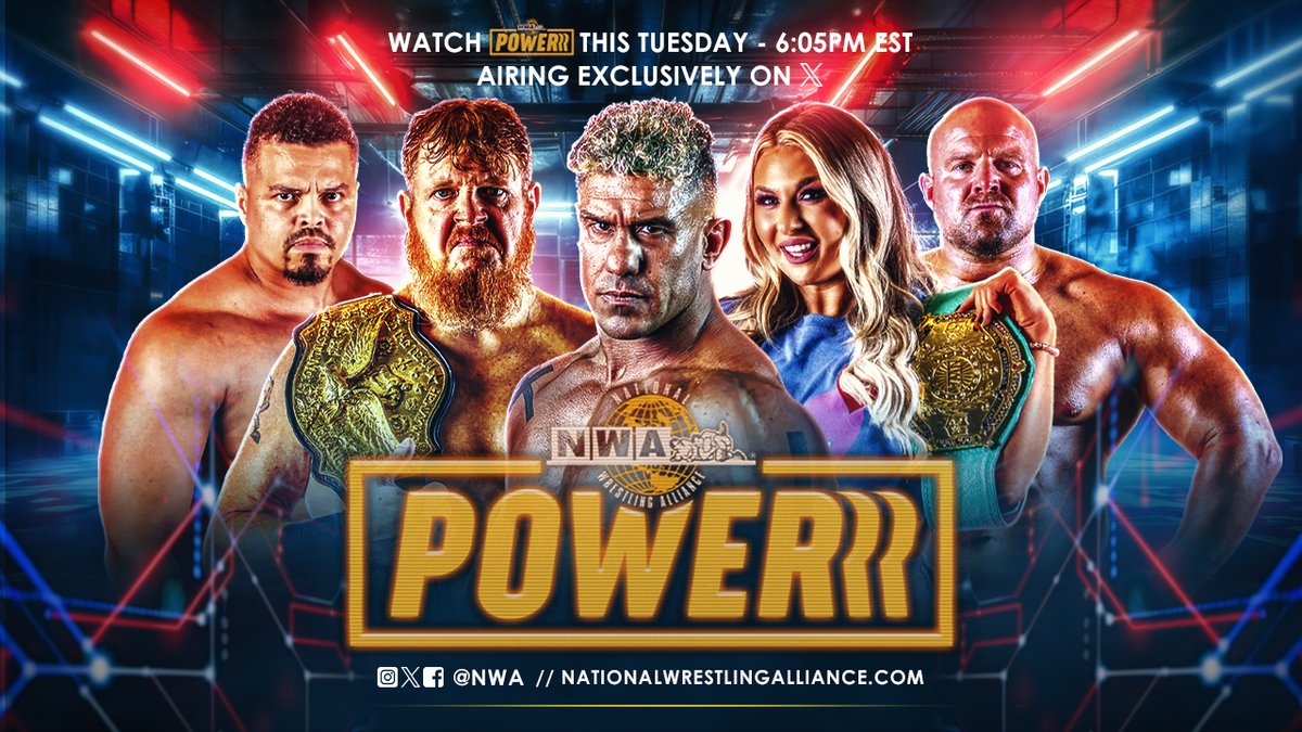 It's 6:05e! It's time for WRESTLING! It's time for NWA POWERRR! Kick off the New Year with an ACTION PACKED episode of Powerrr! The World Tag Titles are on the line, and former World Champion EC3 is in action!