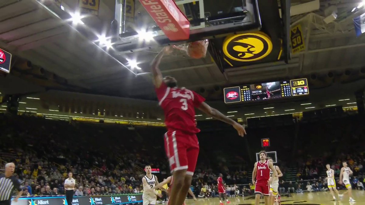 THE TURNOVER. THE DUNK. It's been all Nebraska in the second half. ๐ฝ ๐บ : Peacock | Nebraska Men's Basketball