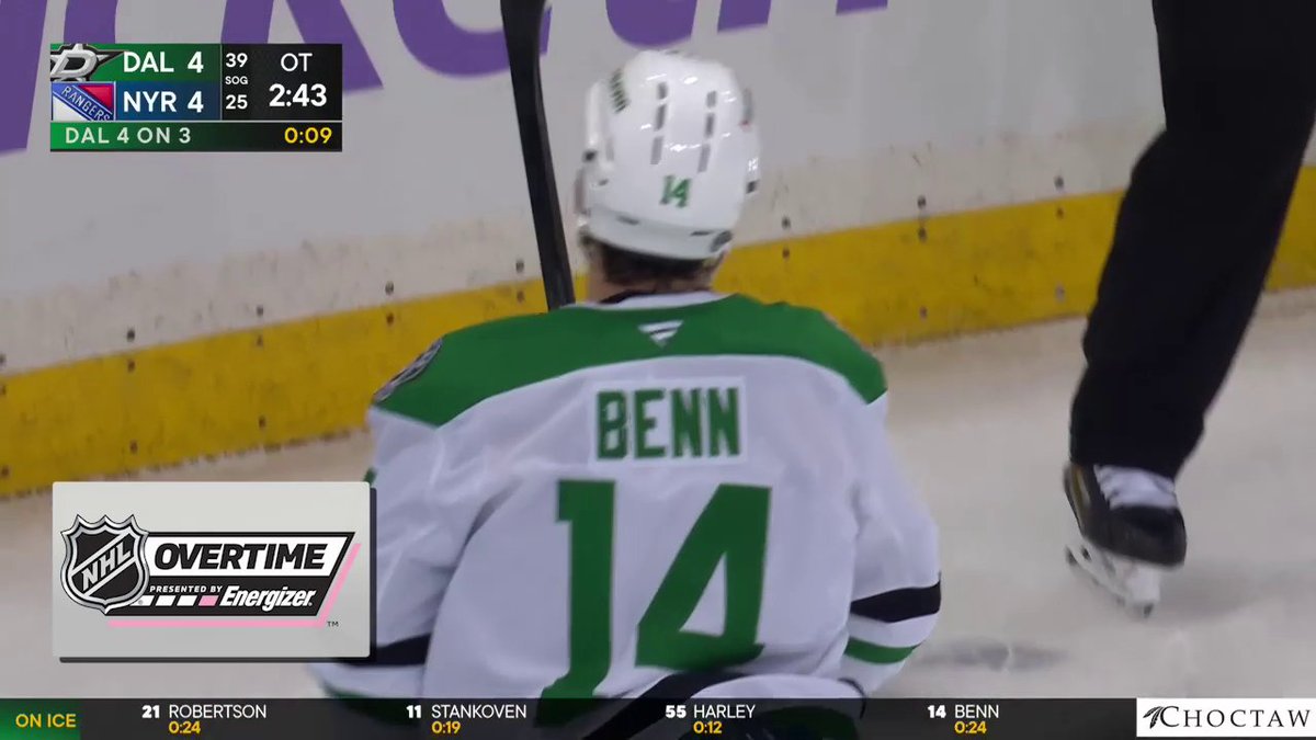 BENN ENDS IT ⭐️ Jamie Benn scores in Energizer overtime to give the X - Dallas Stars the road victory!