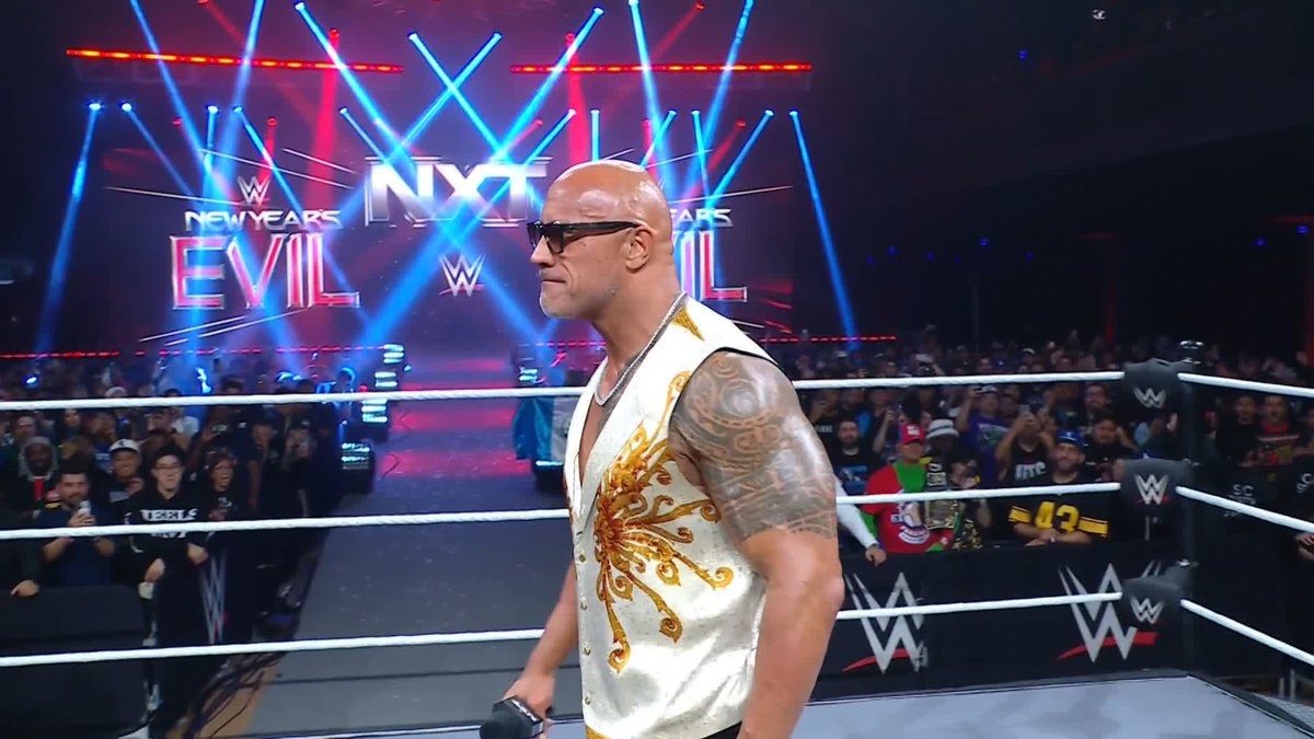 No matter what you call him, Dwayne Johnson is always ELECTRIFYING! ⚡ #WWENXT | #NewYearsEvil
