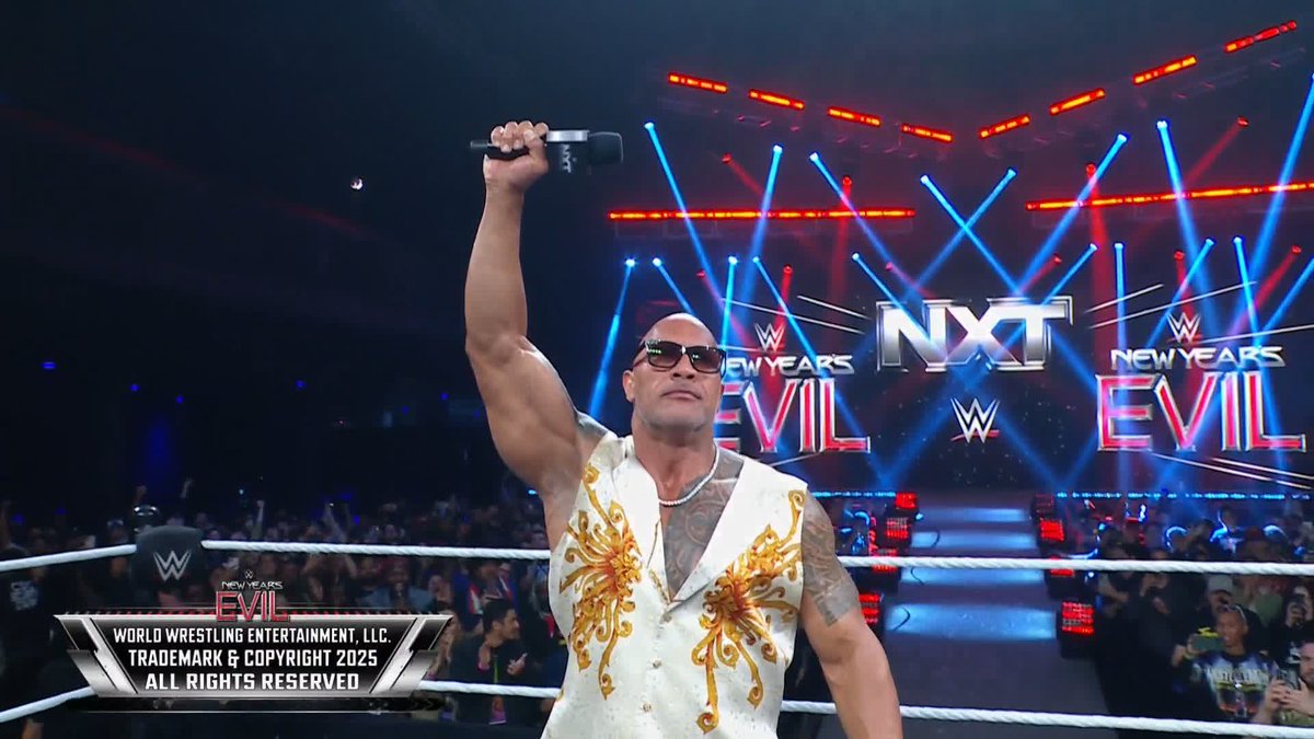 🗣️ IF YA SMELLLLLLLLL Dwayne Johnson ends #NewYearsEvil the only way The Final Boss knows how! 🙌 #WWENXT